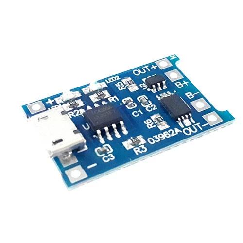ماژول شارژر باتری لیتیومی Tp4056  با رابط Micro-USB