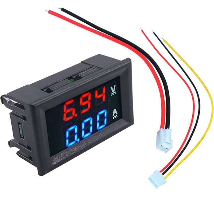 ولتمتر و آمپرمتر روپنلی 100V 10A